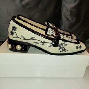 Nwot Vinweiyiman Rare Design Shoes Beaded Heels 816-6 38